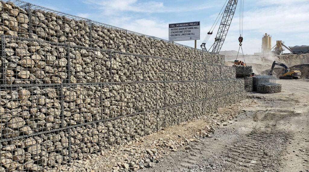 gabion wall built modular pattern 202606121126