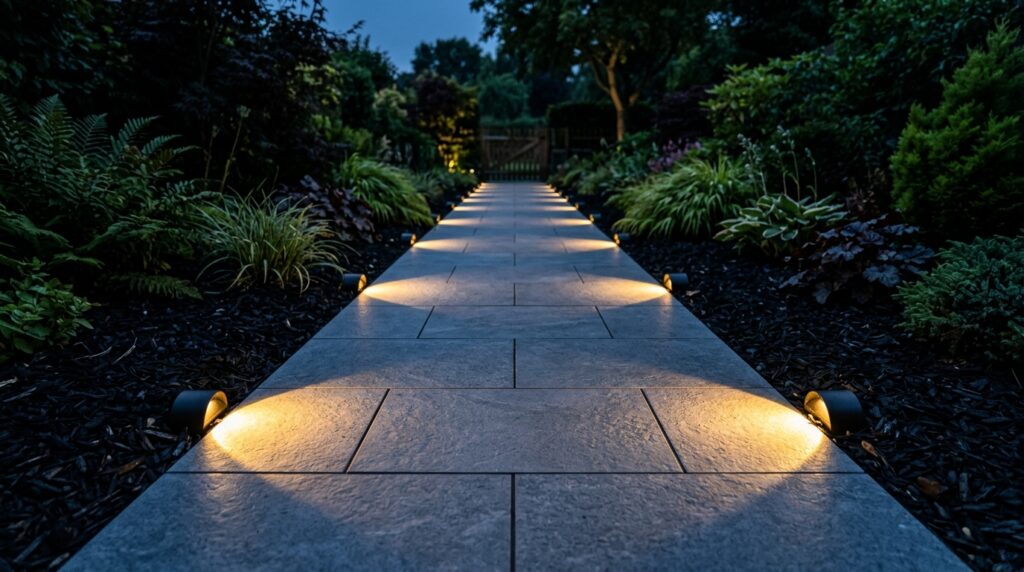 garden path with scoop lights 202606102345