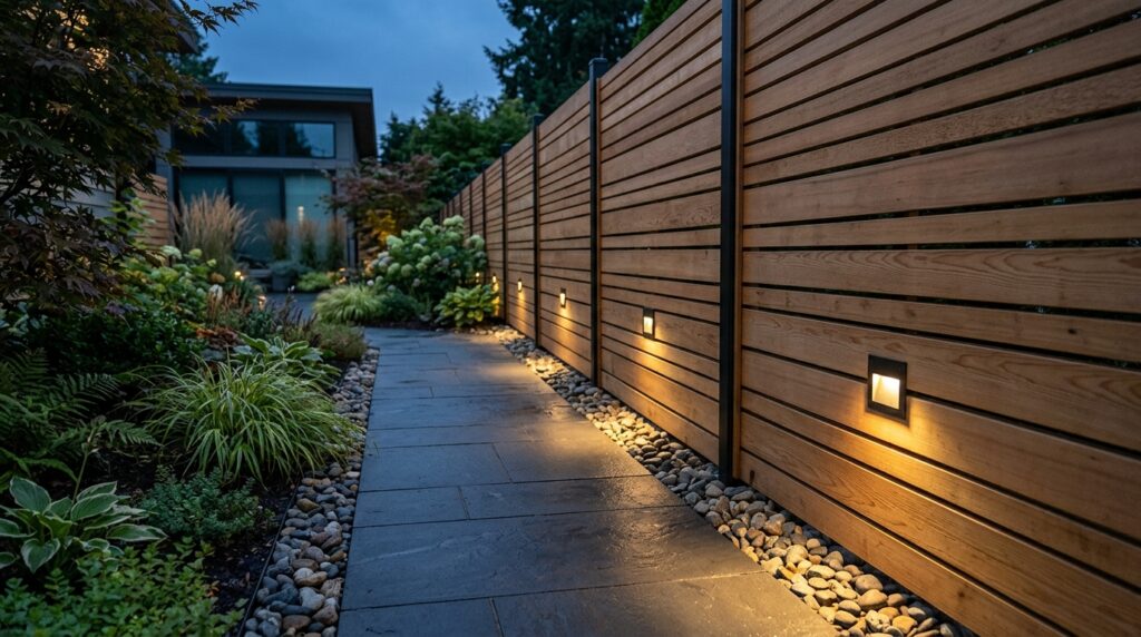 garden walkway with privacy fence 202606141236
