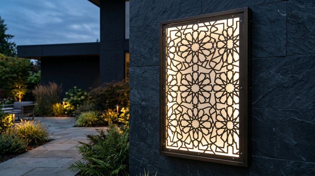 geometric metal screen led canvas 202606121152