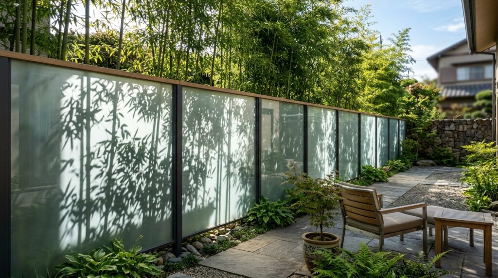 glass fence with bamboo planting 202606121029