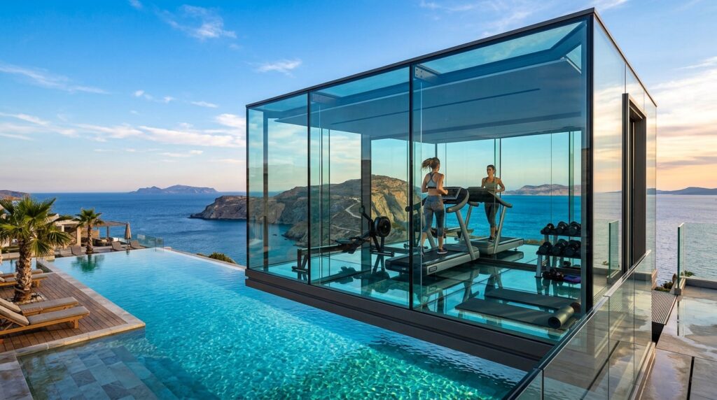 glass gym pod over pool 202606130728