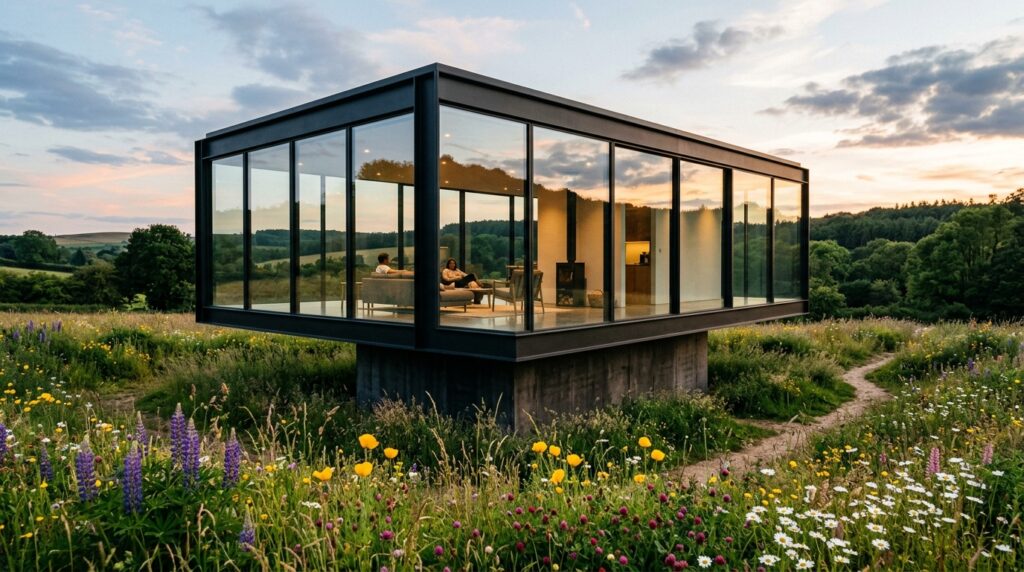 glass pavilion hovering wildflow… 202606141212