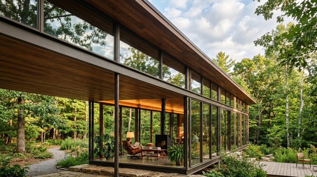 glass pavilion with wood ceiling 202606141217