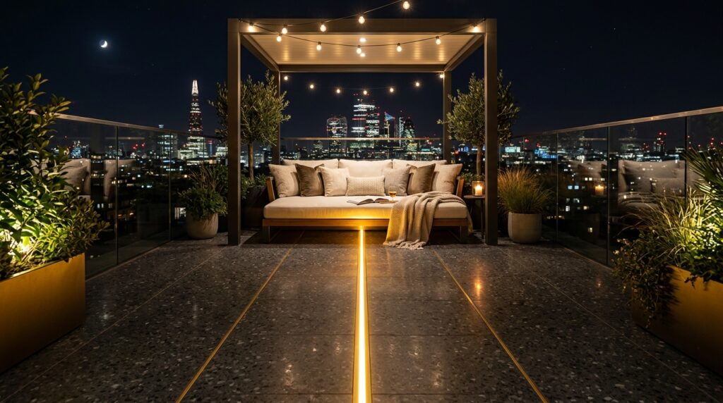 golden light track on rooftop 202606071724
