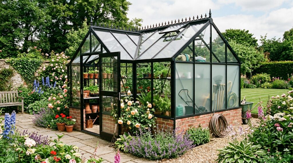 Hidden Utility Shed Layouts That Camouflage into Your Landscaping greenhouse in backyard garden 202606131132
