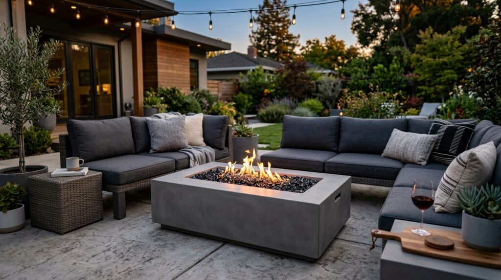 grey fire pit burning rocks 202606051150