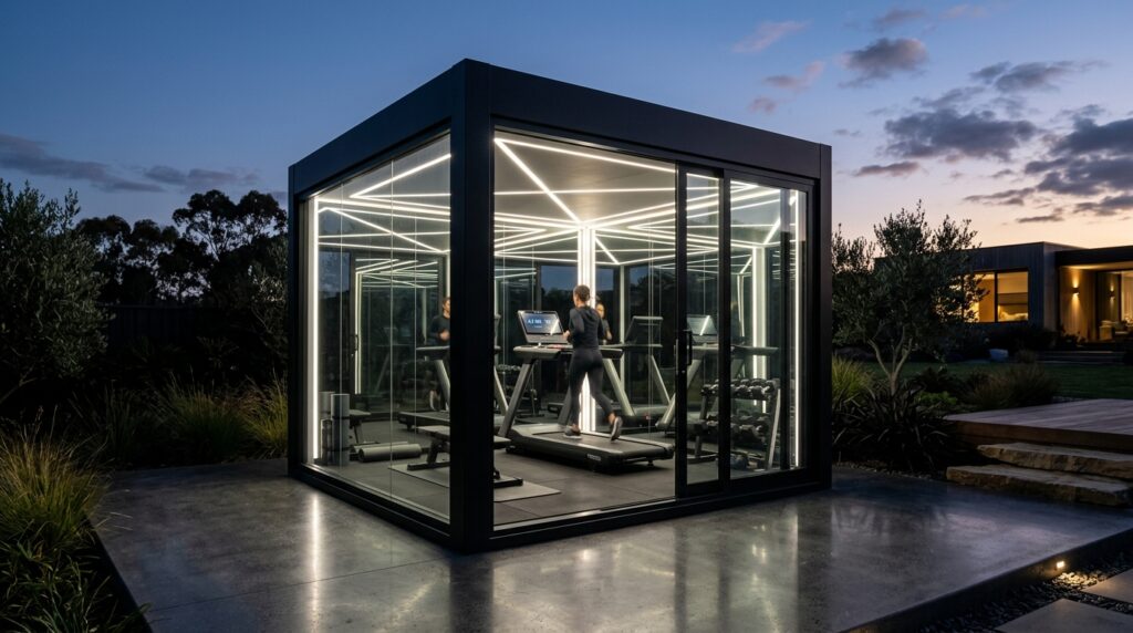 gym pod on patio dusk 202606130726