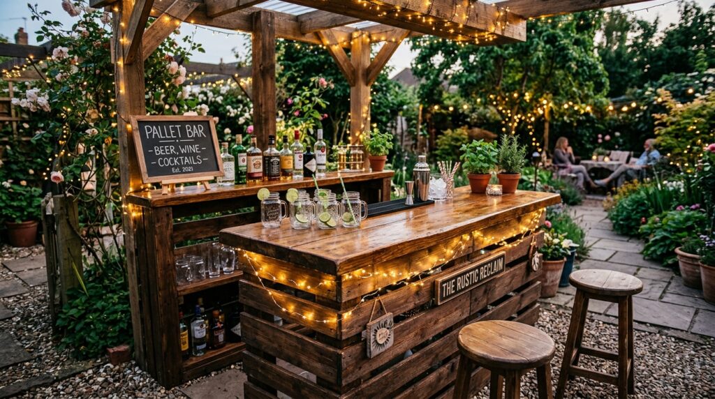 Outdoor Kitchen and Bar Ideas for Ultimate Backyard Fun handmade outdoor bar pallets 202606061834