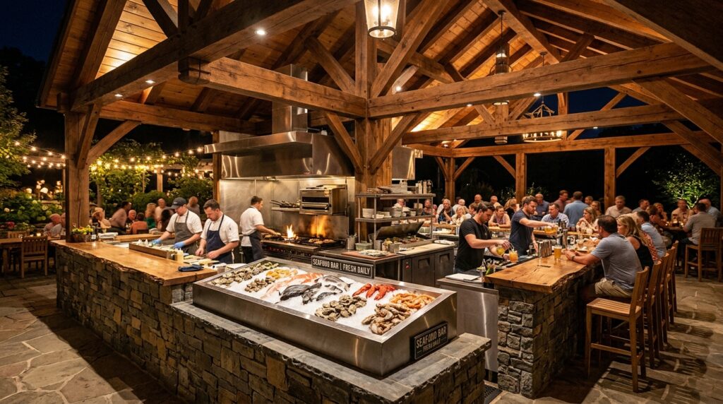 heavy timber pavilion night kitchen 202606181439