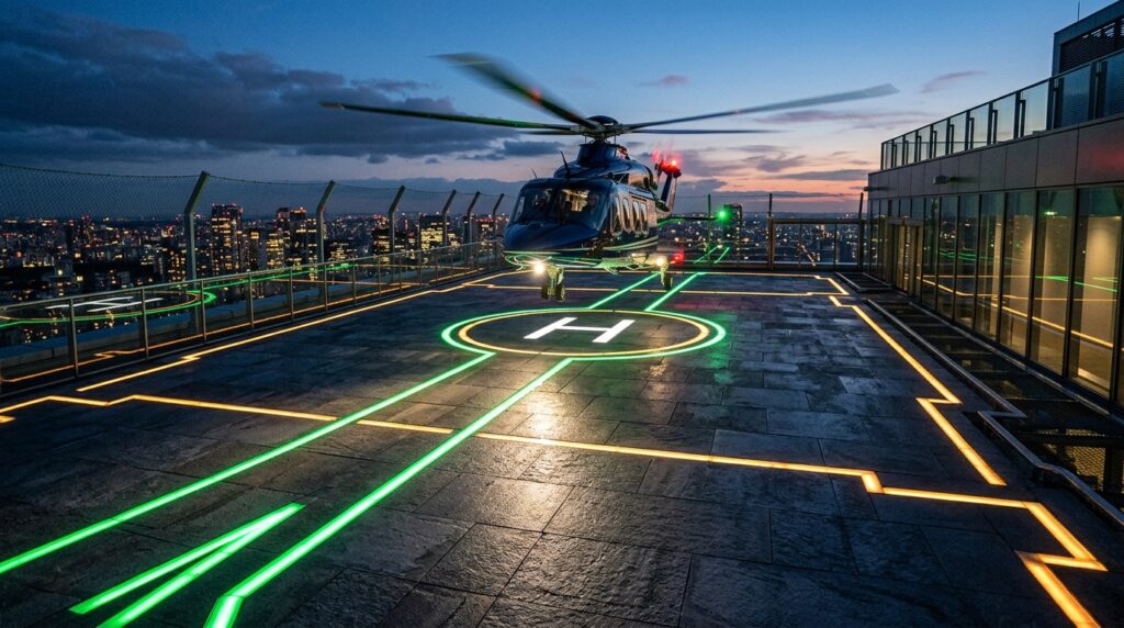 helipad with glowing light paths 202606081332