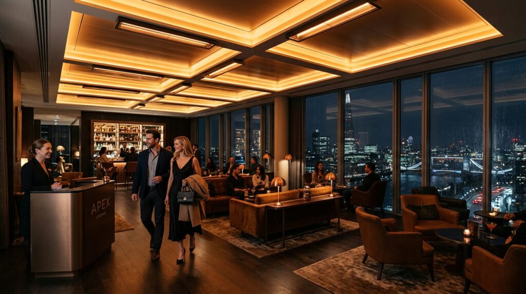 high rise lounge at night 202606071925