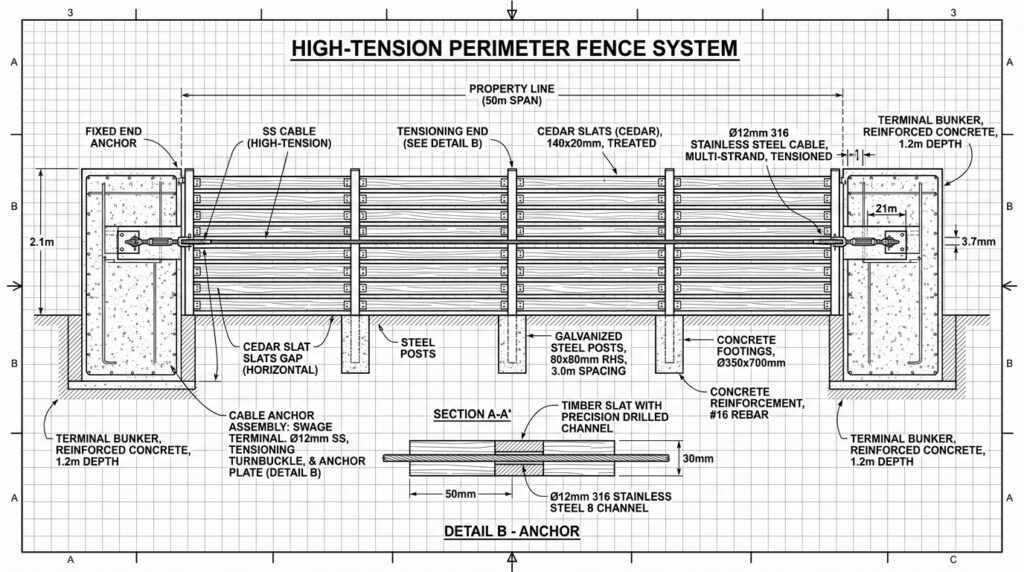 horizontal slat perimeter fence … 202606111501