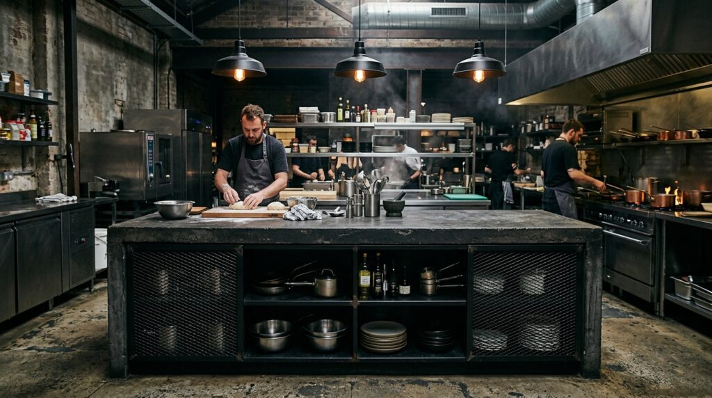 industrial kitchen with concrete… 202606161428