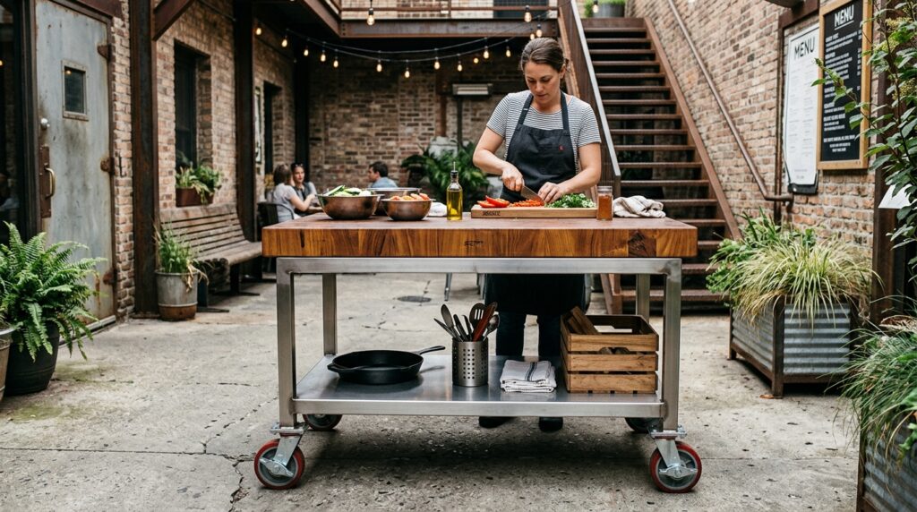kitchen prep cart stainless steel 202606181128
