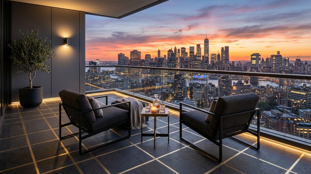 luxury balcony at sunset 202606072037
