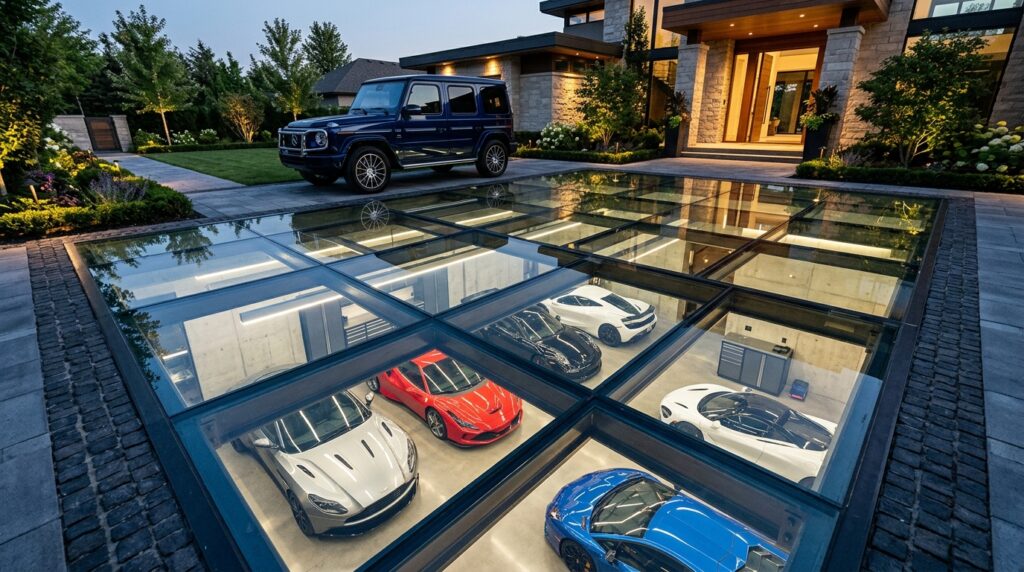 luxury courtyard driveway glass 202606131729