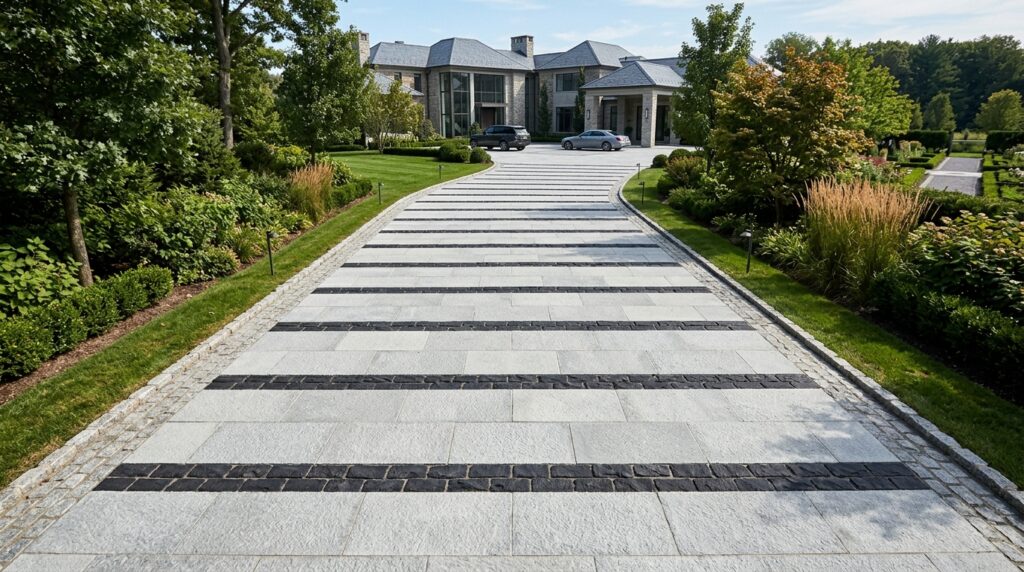 luxury driveway with quartzite b… 202606081959