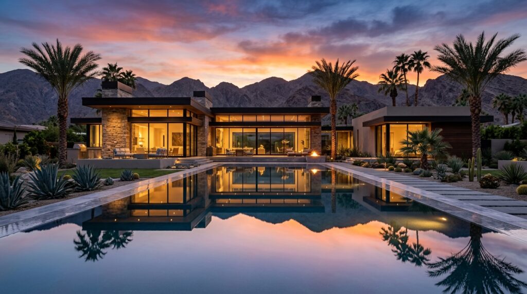 luxury estate reflecting evening… 202606081113