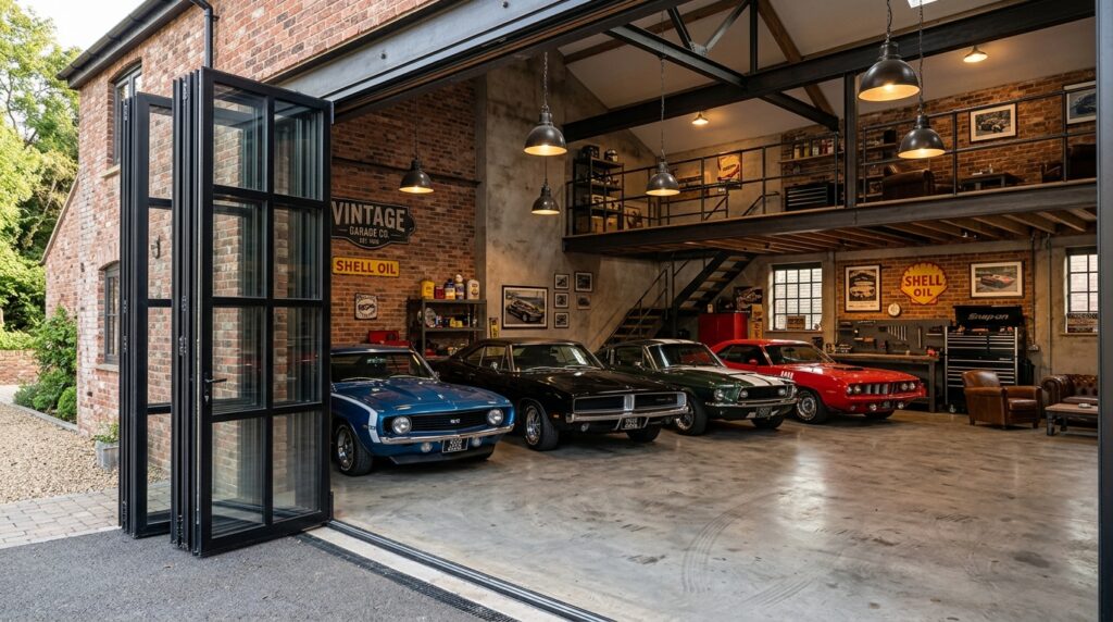 luxury garage with vintage cars 202606131732