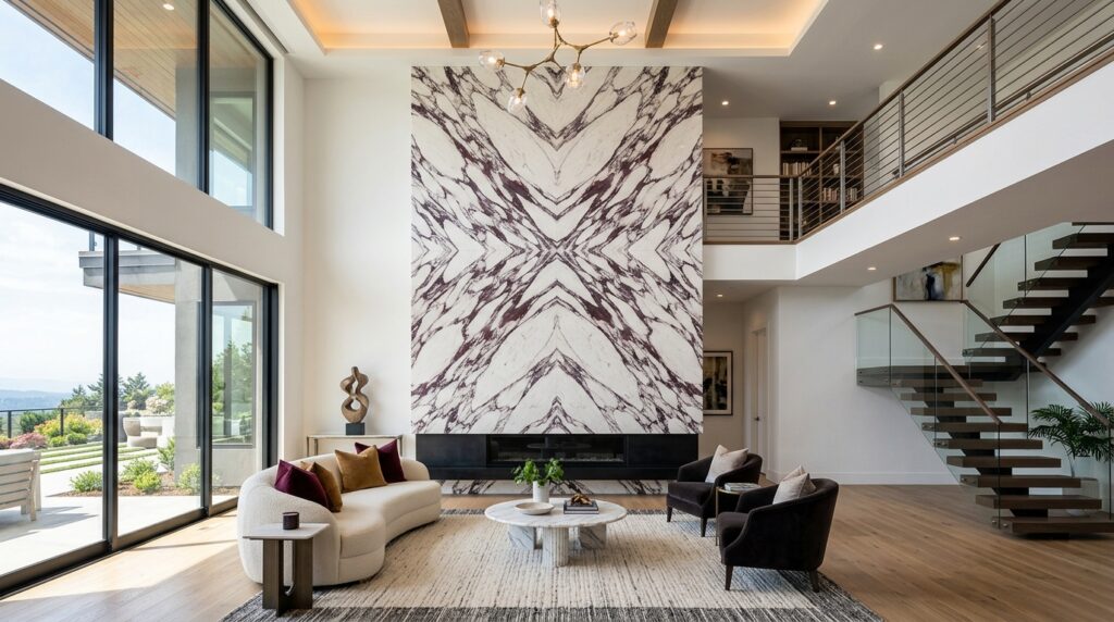 Monolithic Stone Accent Walls for High-End Living Facades luxury living room accent wall 202606131758
