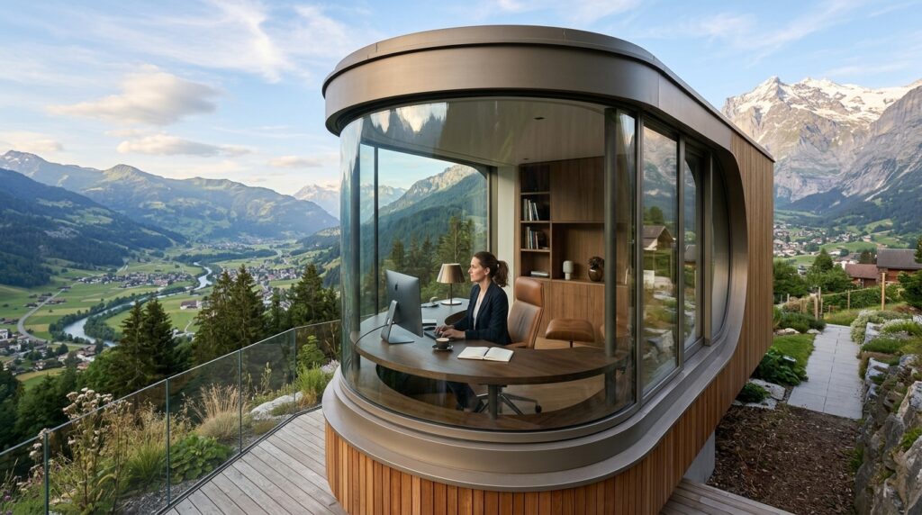 luxury office pod panoramic view 202606132146