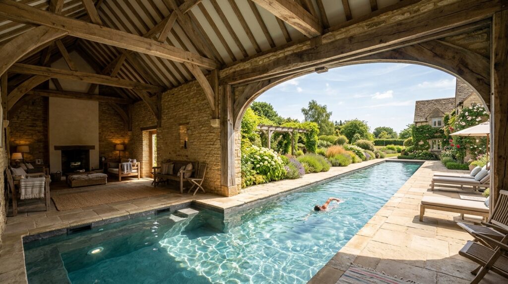 luxury pool in barn garden 202606130901