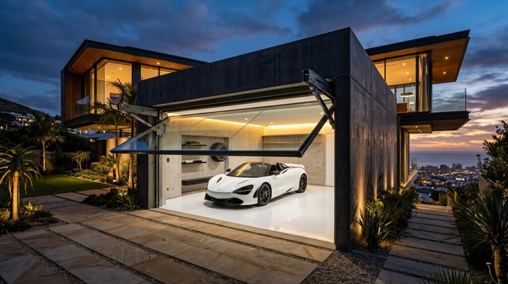 luxury villa garage with supercar 202606131722