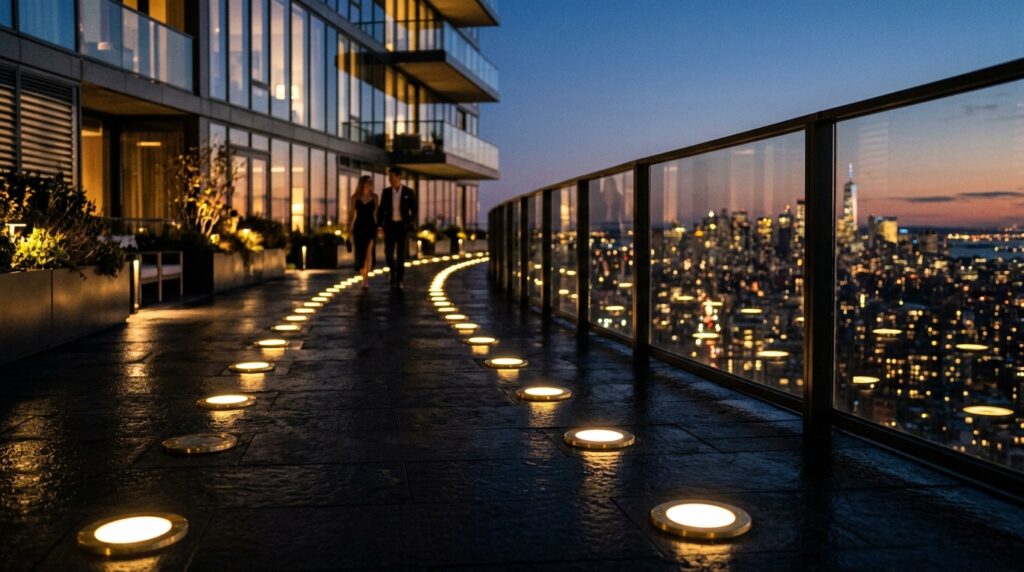 luxury walkway at dusk 202606071925