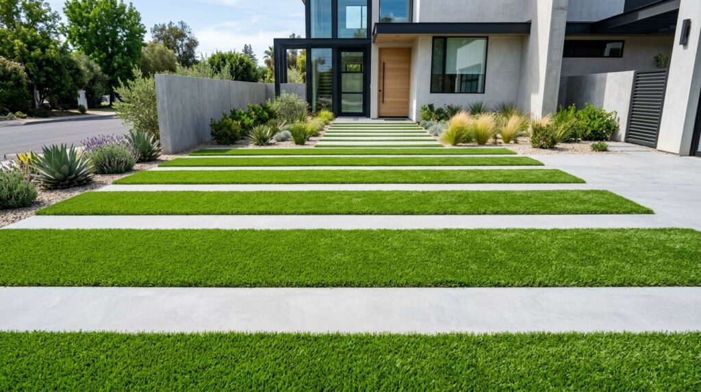 micro cement and turf grass lawn 202606101002