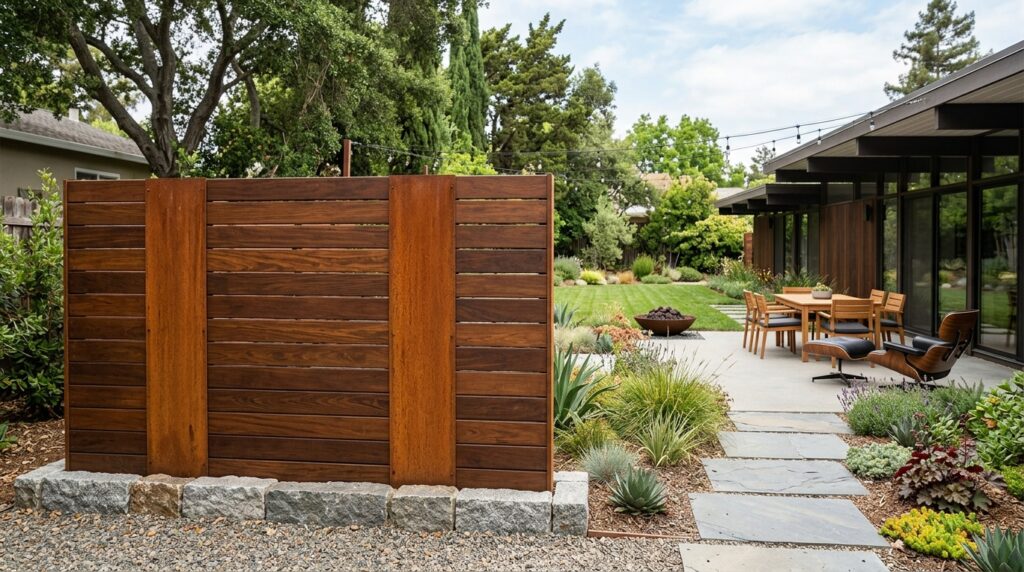 mid century modern backyard layout 202606120319