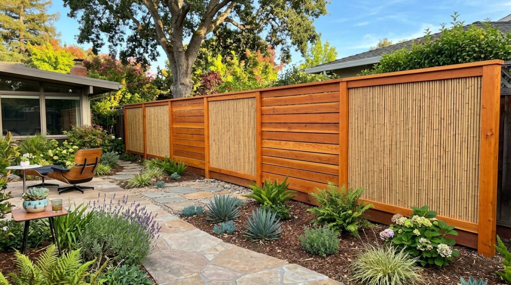 Bamboo Reed Screening Fences for Quick, Cost-Effective Privacy mid century modern backyard wall 202606112332