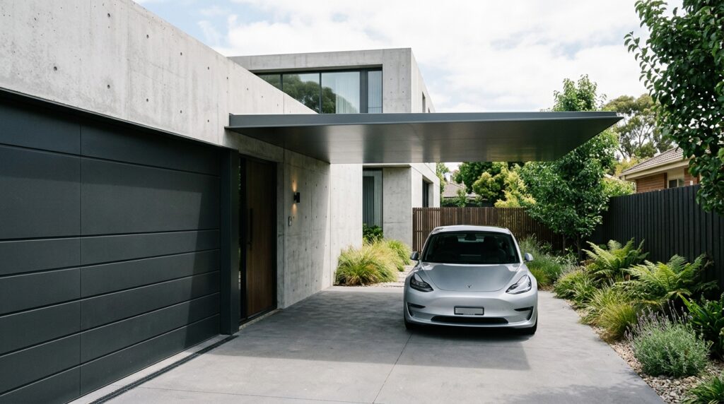 Minimalist Hidden Drainage Carport Designs for Clean Lines minimalist carport attaches house 202606161254