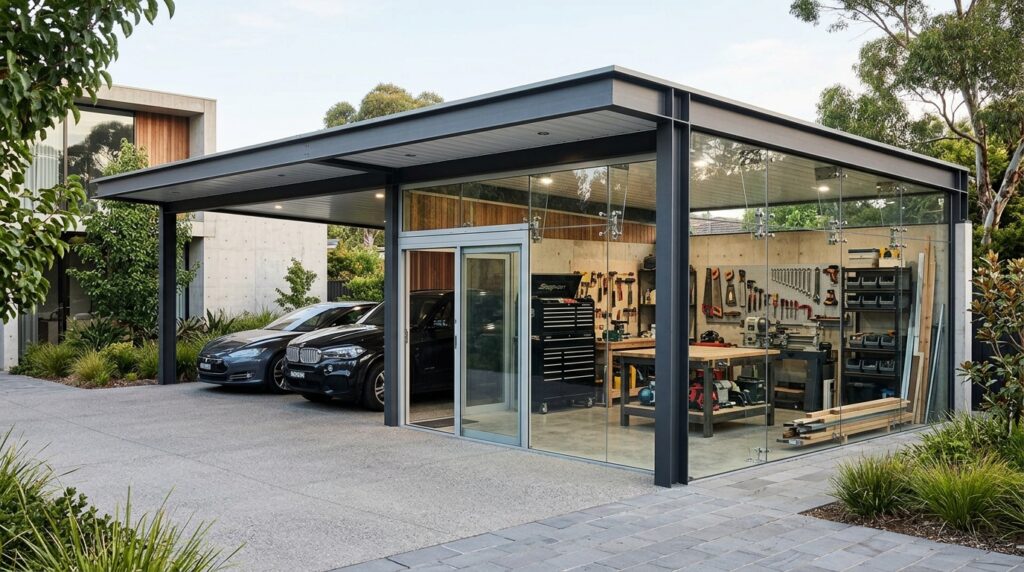 minimalist carport with glass wo… 202606161005