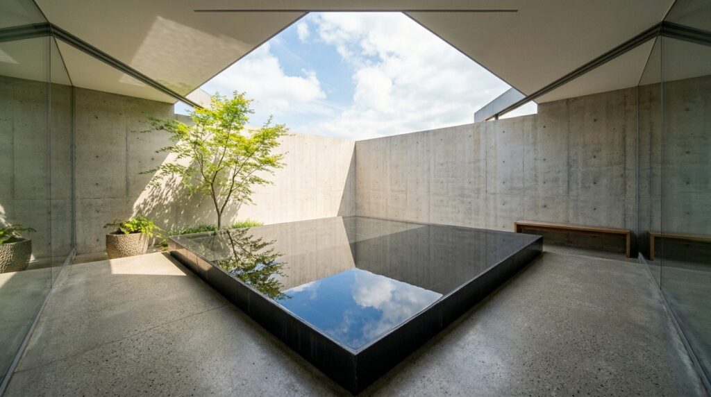 minimalist courtyard water basin… 202606130743