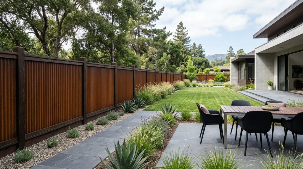 minimalist estate backyard fence 202606111110