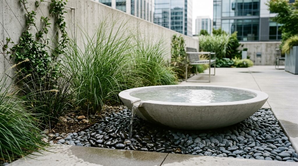 Monolithic Stone Water Bowls with Slow Spillways for Zen Courtyards minimalist garden ornamental gra… 202606101357
