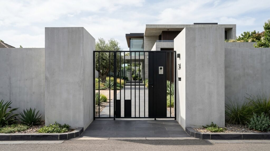 Modern Main Gate Designs For a Luxurious First Impression minimalist home entrance black gate 202606070710
