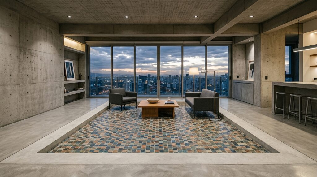Architectural Sunken Bunker Lounges for High-End Privacy minimalist lounge concrete boundary 202606081040