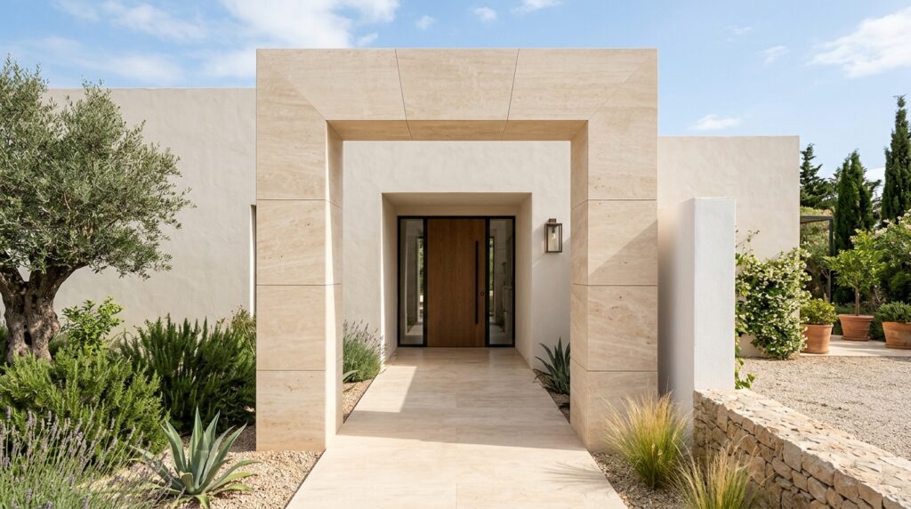 minimalist masonry arch entrance 202606131046
