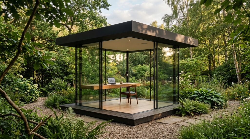 minimalist office pod garden 202606132144