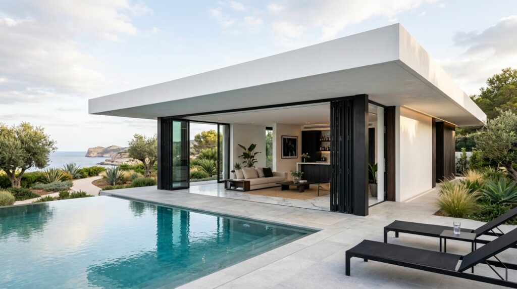 minimalist pool house cantilever… 202606141157