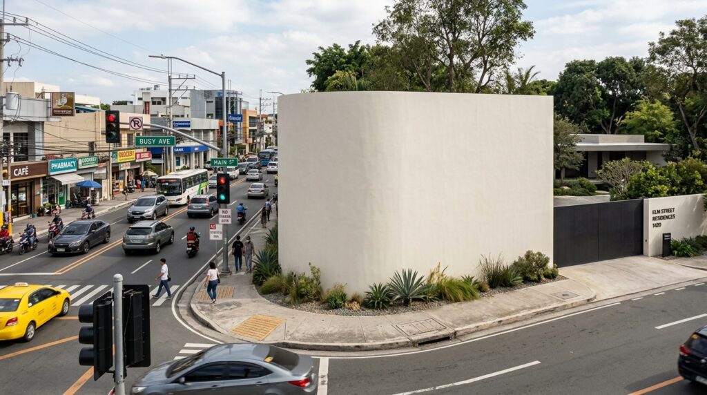 minimalist security wall facing … 202606111215