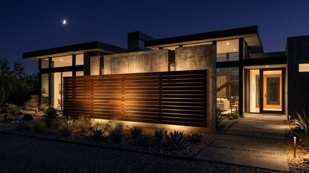 minimalist villa cedar panel 202606102313