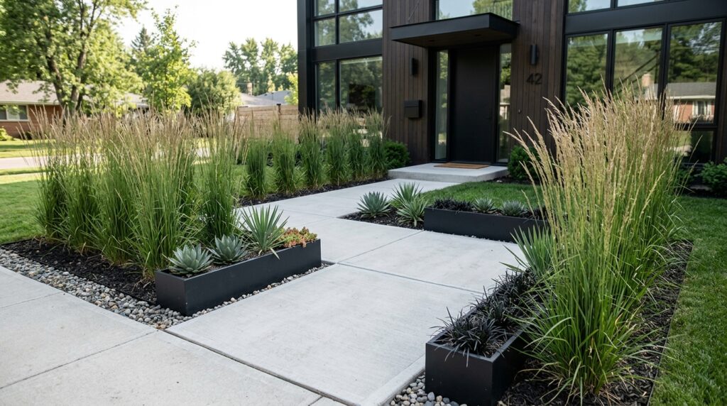 minimalist yard concrete path pl… 202606042215