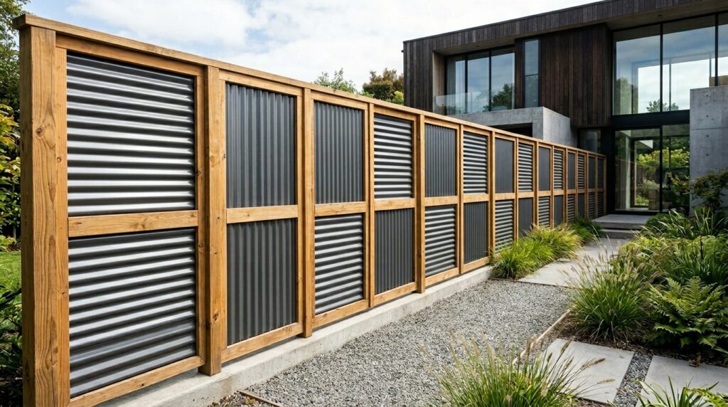 modern courtyard fence checkerboard 202606111111