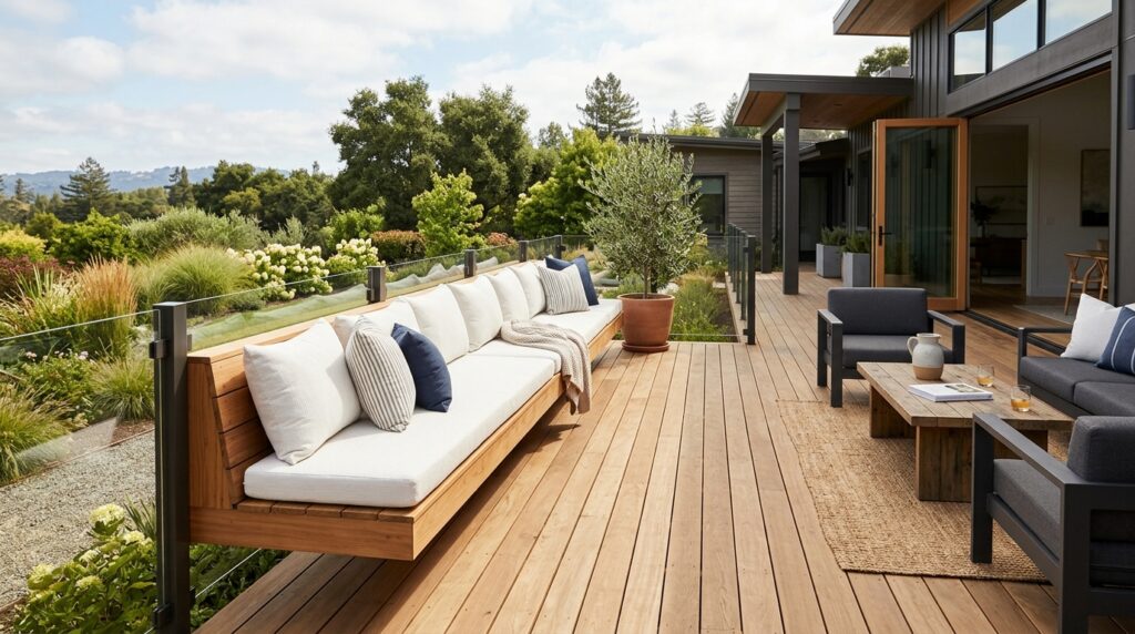 modern deck with floating bench 202606051617