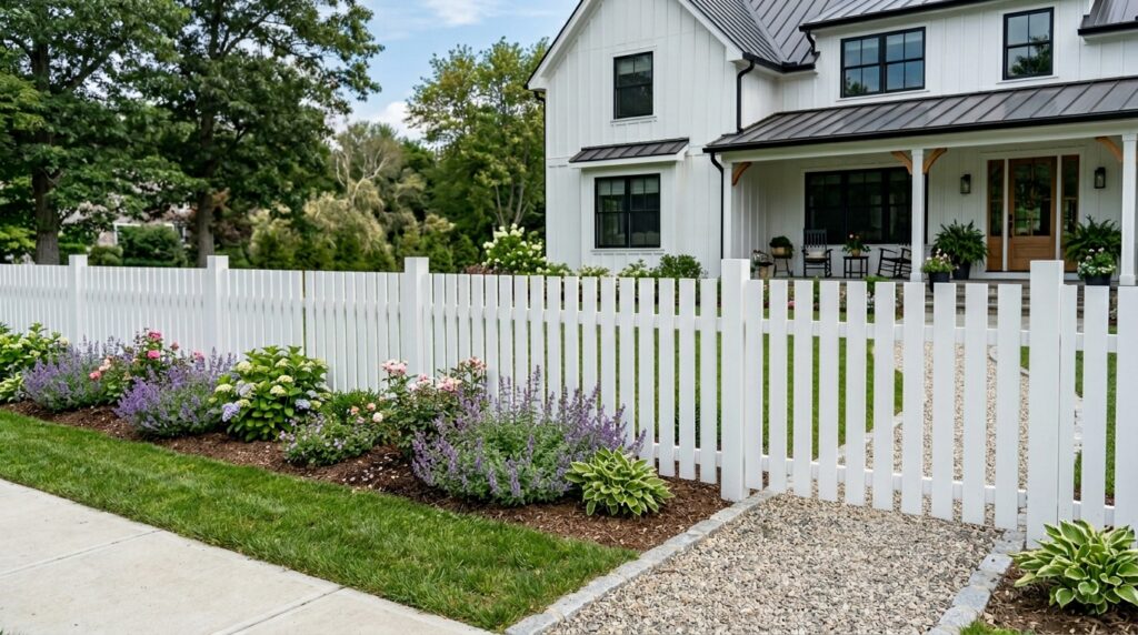 modern farmhouse picket fence 202606111235