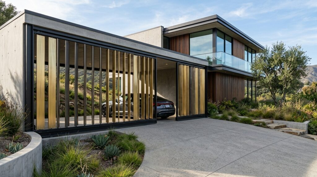 modern home kinetic slats driveway 202606151943
