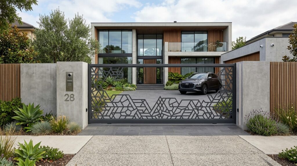 Modern Main Gate Designs For a Luxurious First Impression modern house facade with gate 202606070711